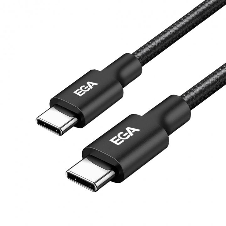 Snabbladdande USB-C till USB-C 6A 240W, 2 m, Svart in de groep SMARTPHONE & TABLETS / Opladers & Kabels / Kabels / Kabels Type C bij TP E-commerce Nordic AB (A22623)