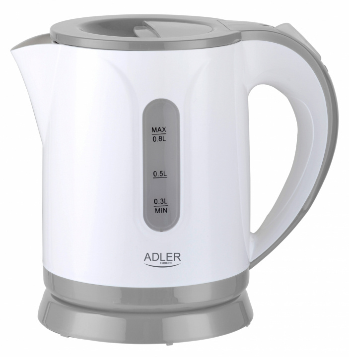 Adler AD 1371 Kettle plastic 0,8 L, grey in de groep HUISHOUDEN & TUIN / Huishoudelijke apparaten / Water & Sap / Waterkokers bij TP E-commerce Nordic AB (A22644)