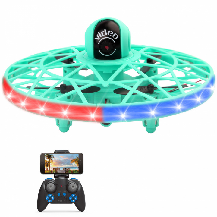 CS047761/F26W UFO With Camera 1280 x 720, Wifi/FPV, Green in de groep SPEELGOED, KINDER- & BABYPRODUCTEN / Op afstand bestuurbaar / Drones bij TP E-commerce Nordic AB (A22668)