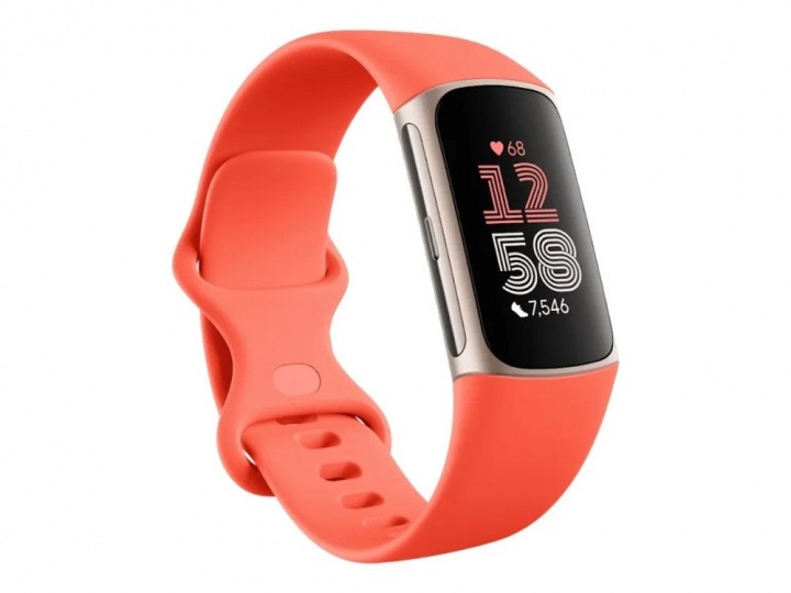 Fitbit Charge 6 Coral/aluminium champagne guld in de groep SPORT, VRIJE TIJD & HOBBY / Smartwatch & Activiteitsmeters / Activiteitsarmbanden bij TP E-commerce Nordic AB (A22721)