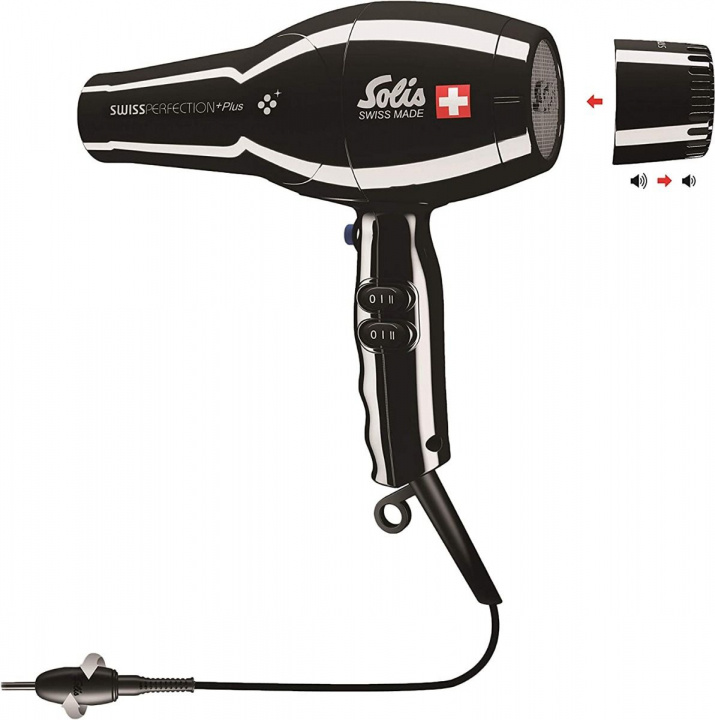 Solis Swiss Perfection Black Plus Hairdryer in de groep BEAUTY & HEALTH / Haar & Styling / Stylingtools / Haardroger bij TP E-commerce Nordic AB (A22741)