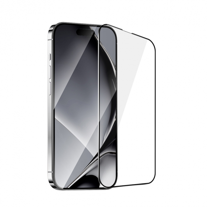 Tempered glass with metal frame for iPhone 16 Pro in de groep SMARTPHONE & TABLETS / Mobielbescherming / Apple / iPhone 16 bij TP E-commerce Nordic AB (A22744)