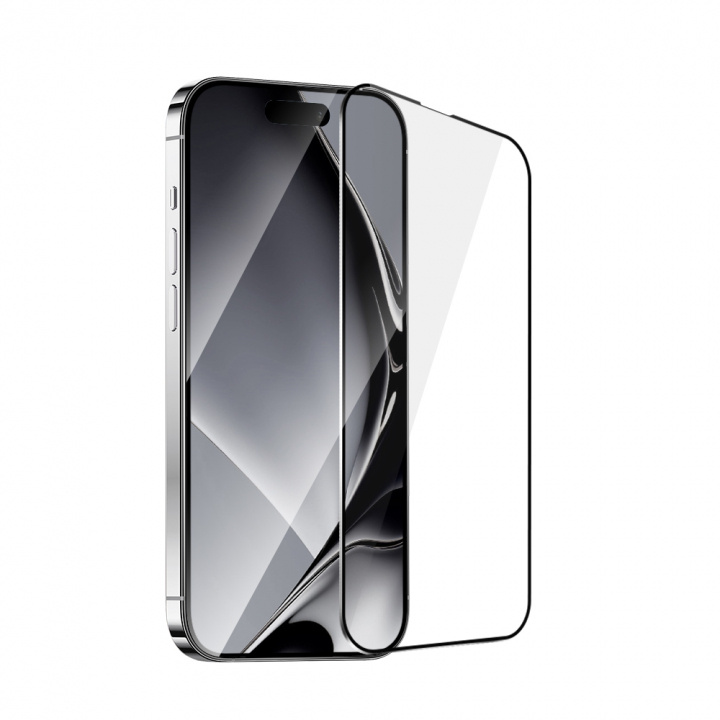 Tempered glass with metal frame for iPhone 16 in de groep SMARTPHONE & TABLETS / Mobielbescherming / Apple / iPhone 16 bij TP E-commerce Nordic AB (A22745)