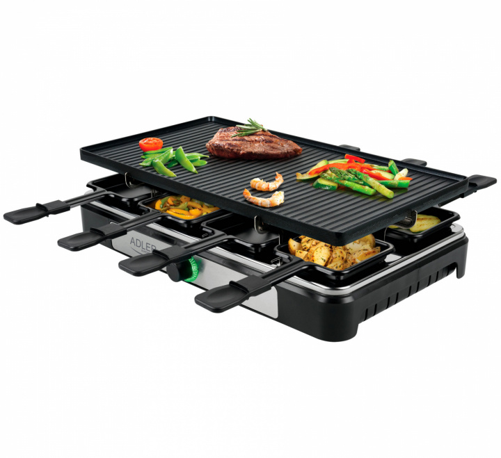 Adler AD 6616 Raclette - electric grill in de groep HUISHOUDEN & TUIN / Huishoudelijke apparaten / Broodroosters & Broodgrills / Tafelgrills & Raclette bij TP E-commerce Nordic AB (A22770)