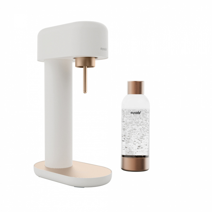 Mysoda Ruby 2 Sparkling Water maker, White/Copper in de groep HUISHOUDEN & TUIN / Huishoudelijke apparaten / Water & Sap / Carbonatatiemachines / Carbonatatiemachines bij TP E-commerce Nordic AB (A22781)