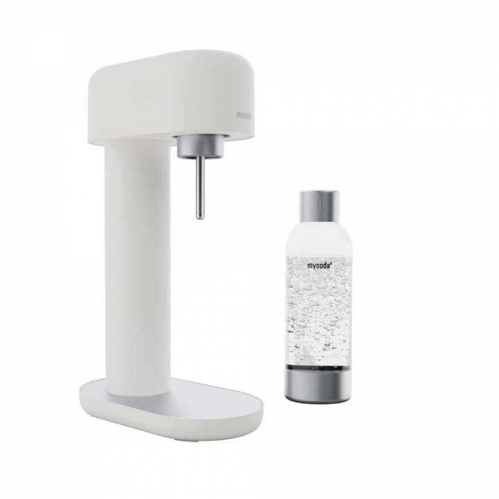 Mysoda Ruby 2 Sparkling Water maker, White/Silver in de groep HUISHOUDEN & TUIN / Huishoudelijke apparaten / Water & Sap / Carbonatatiemachines / Carbonatatiemachines bij TP E-commerce Nordic AB (A22782)