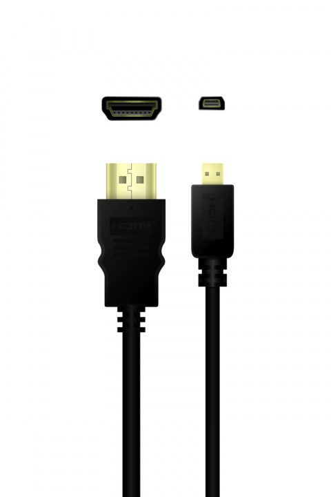 QNECT Hoge snelheid HDMI kabel met Ethernet A - D, 2m in de groep HOME ELECTRONICS / Kabels & Adapters / HDMI / Kabels bij TP E-commerce Nordic AB (A22856)