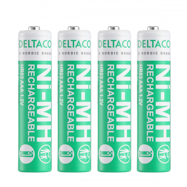 DELTACO Ultimate oplaadbare Ni-Mh, LR03/AAA formaat, 750mAh, 4-pack(SG) in de groep HOME ELECTRONICS / Batterijen & Opladers / Oplaadbare batterijen / AAA bij TP E-commerce Nordic AB (A22871)