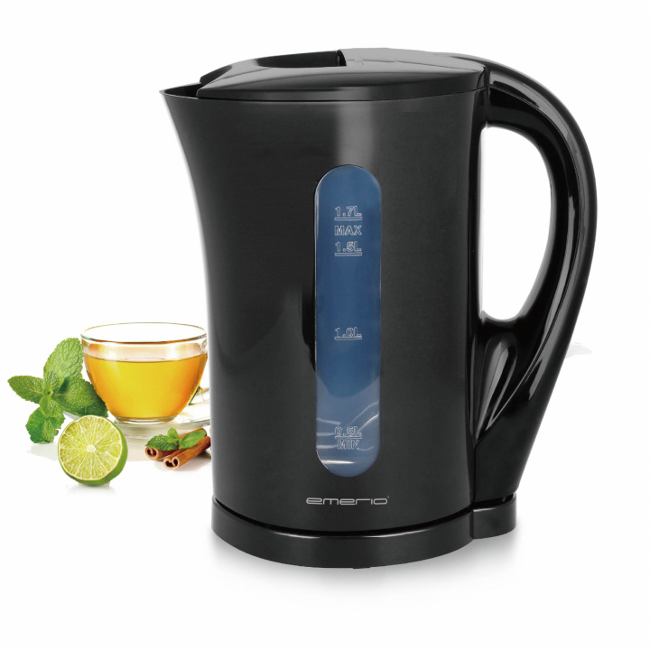 Emerio WK-123483 Water kettle 1.7L, Black in de groep HUISHOUDEN & TUIN / Huishoudelijke apparaten / Water & Sap / Waterkokers bij TP E-commerce Nordic AB (A22886)