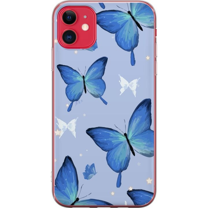 Mobiele hoes voor Apple iPhone 11 met Blauwe vlinders ontwerp in de groep SMARTPHONE & TABLETS / Mobielbescherming / Apple / Lippenstift bij TP E-commerce Nordic AB (A50043)