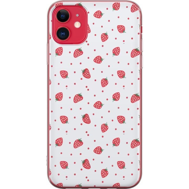 Mobiele hoes voor Apple iPhone 11 met Aardbeien ontwerp in de groep SMARTPHONE & TABLETS / Mobielbescherming / Apple / Lippenstift bij TP E-commerce Nordic AB (A50044)