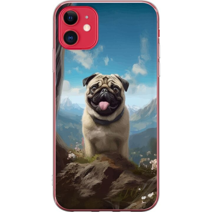 Mobiele hoes voor Apple iPhone 11 met Blije Hond ontwerp in de groep SMARTPHONE & TABLETS / Mobielbescherming / Apple / Lippenstift bij TP E-commerce Nordic AB (A50045)