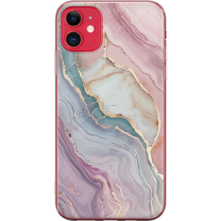 Mobiele hoes voor Apple iPhone 11 met Marmer ontwerp in de groep SMARTPHONE & TABLETS / Mobielbescherming / Apple / Lippenstift bij TP E-commerce Nordic AB (A50049)