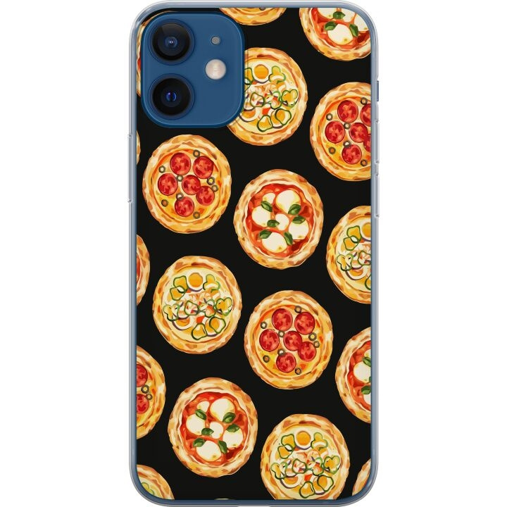 Mobiele hoes voor Apple iPhone 12 met Pizza ontwerp in de groep SMARTPHONE & TABLETS / Mobielbescherming / Apple / Hobbykleuren bij TP E-commerce Nordic AB (A50202)