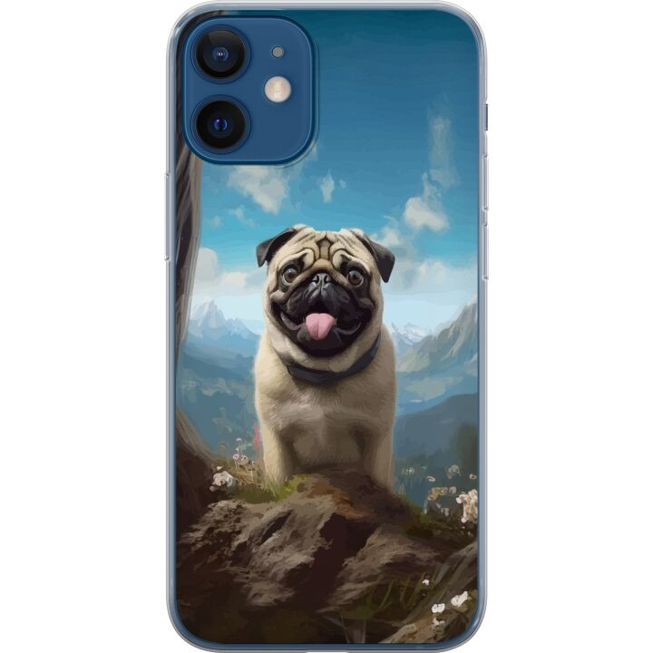 Mobiele hoes voor Apple iPhone 12 met Blije Hond ontwerp in de groep SMARTPHONE & TABLETS / Mobielbescherming / Apple / Hobbykleuren bij TP E-commerce Nordic AB (A50207)