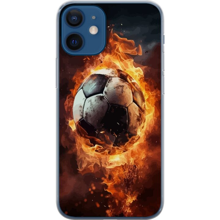 Mobiele hoes voor Apple iPhone 12 met Voetbal ontwerp in de groep SMARTPHONE & TABLETS / Mobielbescherming / Apple / Hobbykleuren bij TP E-commerce Nordic AB (A50210)