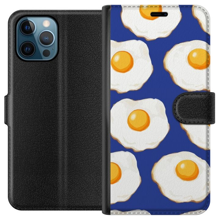 Portemonnee-hoesje voor Apple iPhone 12 Pro met Gebakken eieren ontwerp in de groep SMARTPHONE & TABLETS / Mobielbescherming / Apple / Hobbykleuren bij TP E-commerce Nordic AB (A50276)