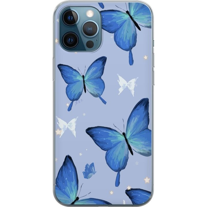 Mobiele hoes voor Apple iPhone 12 Pro met Blauwe vlinders ontwerp in de groep SMARTPHONE & TABLETS / Mobielbescherming / Apple / Hobbykleuren bij TP E-commerce Nordic AB (A50313)