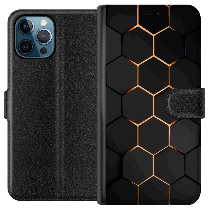 Portemonnee-hoesje voor Apple iPhone 12 Pro Max met Luxe Patroon ontwerp in de groep SMARTPHONE & TABLETS / Mobielbescherming / Apple / IPL en laser bij TP E-commerce Nordic AB (A50349)