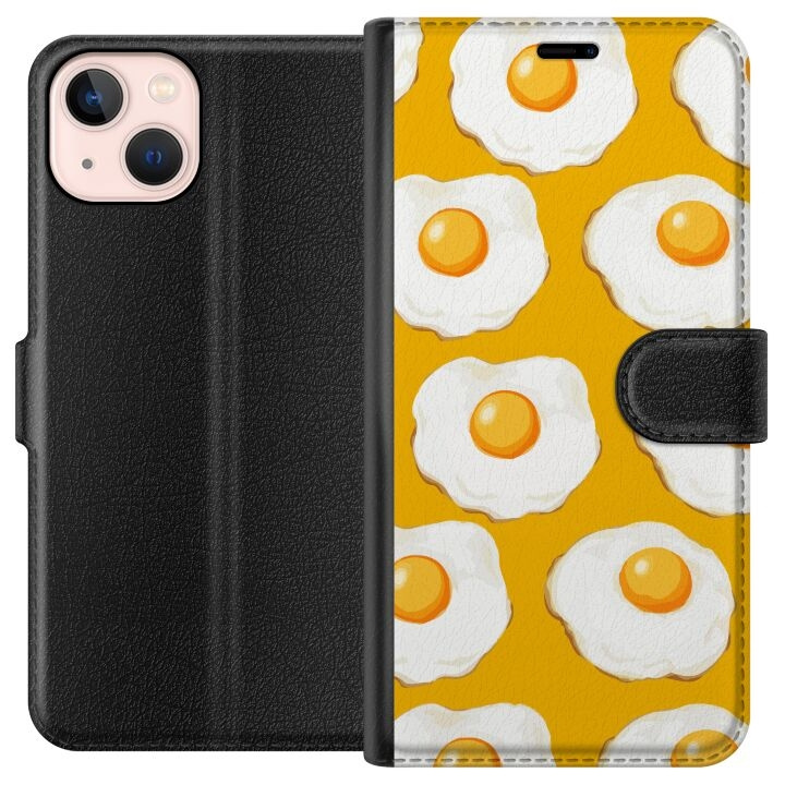 Portemonnee-hoesje voor Apple iPhone 13 mini met Gebakken ei ontwerp in de groep SMARTPHONE & TABLETS / Mobielbescherming / Apple / iPhone 13 Mini bij TP E-commerce Nordic AB (A50434)