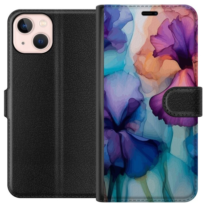 Portemonnee-hoesje voor Apple iPhone 13 mini met Magische bloemen ontwerp in de groep SMARTPHONE & TABLETS / Mobielbescherming / Apple / iPhone 13 Mini bij TP E-commerce Nordic AB (A50435)