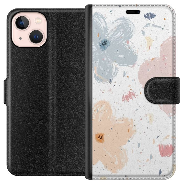 Portemonnee-hoesje voor Apple iPhone 13 mini met Bloemen ontwerp in de groep SMARTPHONE & TABLETS / Mobielbescherming / Apple / iPhone 13 Mini bij TP E-commerce Nordic AB (A50444)