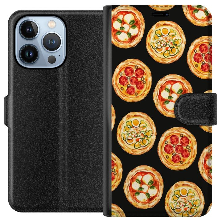 Portemonnee-hoesje voor Apple iPhone 13 Pro met Pizza ontwerp in de groep SMARTPHONE & TABLETS / Mobielbescherming / Apple / iPhone 13 Pro bij TP E-commerce Nordic AB (A50499)