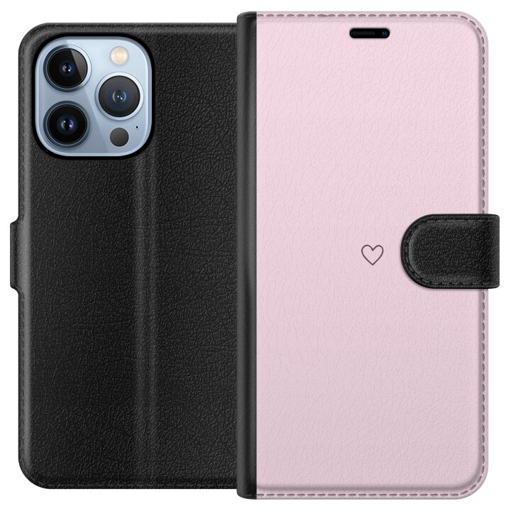 Portemonnee-hoesje voor Apple iPhone 13 Pro met Hart ontwerp in de groep SMARTPHONE & TABLETS / Mobielbescherming / Apple / iPhone 13 Pro bij TP E-commerce Nordic AB (A50505)