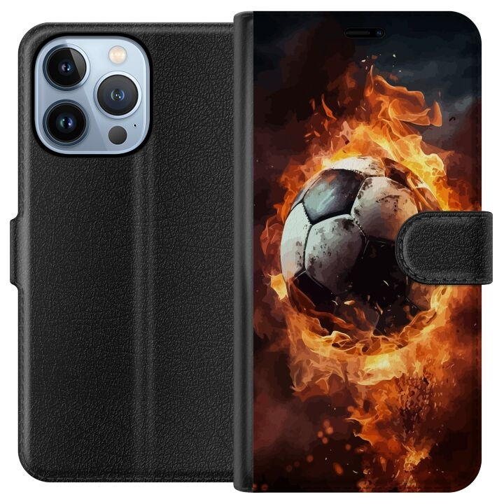 Portemonnee-hoesje voor Apple iPhone 13 Pro met Voetbal ontwerp in de groep SMARTPHONE & TABLETS / Mobielbescherming / Apple / iPhone 13 Pro bij TP E-commerce Nordic AB (A50507)