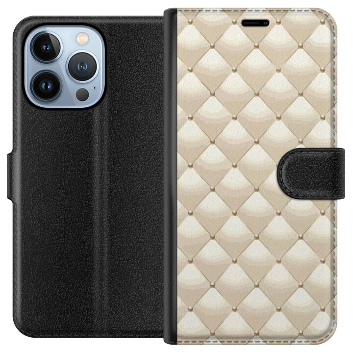 Portemonnee-hoesje voor Apple iPhone 13 Pro met Goudglans ontwerp in de groep SMARTPHONE & TABLETS / Mobielbescherming / Apple / iPhone 13 Pro bij TP E-commerce Nordic AB (A50512)