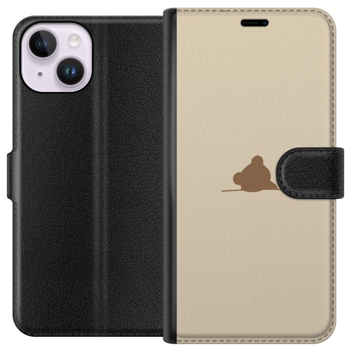 Portemonnee-hoesje voor Apple iPhone 14 met Nalle ontwerp in de groep SMARTPHONE & TABLETS / Mobielbescherming / Apple / iPhone 14 bij TP E-commerce Nordic AB (A50614)