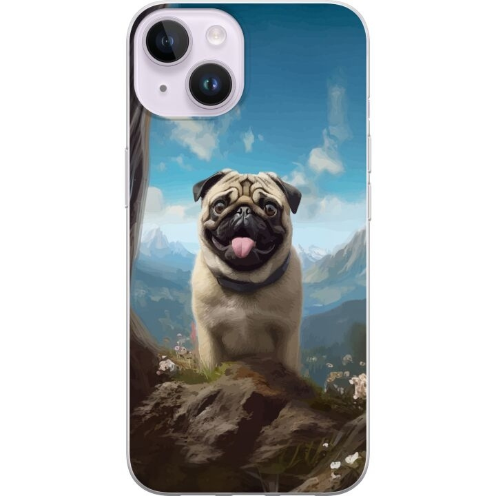 Mobiele hoes voor Apple iPhone 14 met Blije Hond ontwerp in de groep SMARTPHONE & TABLETS / Mobielbescherming / Apple / iPhone 14 bij TP E-commerce Nordic AB (A50639)