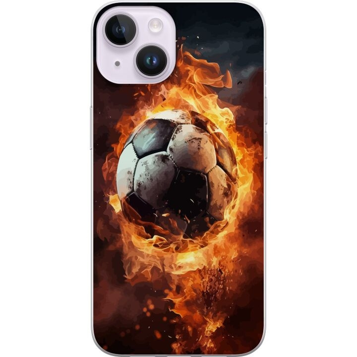 Mobiele hoes voor Apple iPhone 14 met Voetbal ontwerp in de groep SMARTPHONE & TABLETS / Mobielbescherming / Apple / iPhone 14 bij TP E-commerce Nordic AB (A50642)