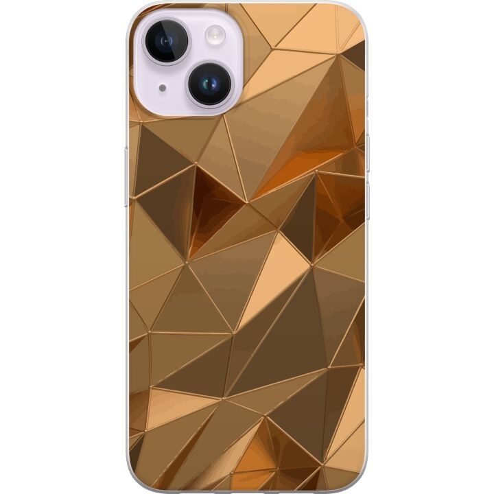 Mobiele hoes voor Apple iPhone 14 met 3D Goud ontwerp in de groep SMARTPHONE & TABLETS / Mobielbescherming / Apple / iPhone 14 bij TP E-commerce Nordic AB (A50645)