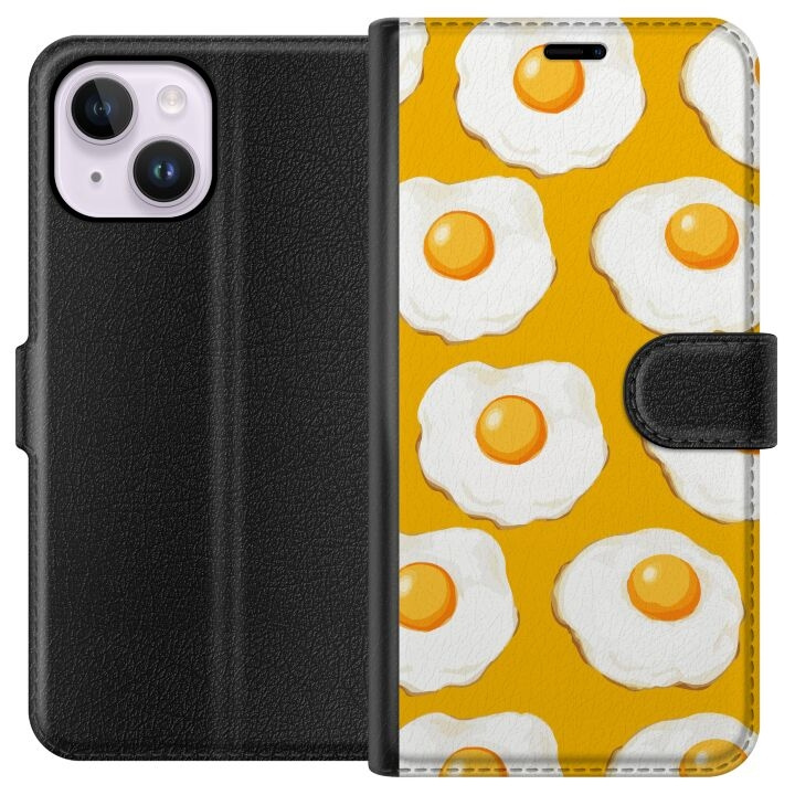 Portemonnee-hoesje voor Apple iPhone 14 Plus met Gebakken ei ontwerp in de groep SMARTPHONE & TABLETS / Mobielbescherming / Apple / iPhone 14 bij TP E-commerce Nordic AB (A50704)