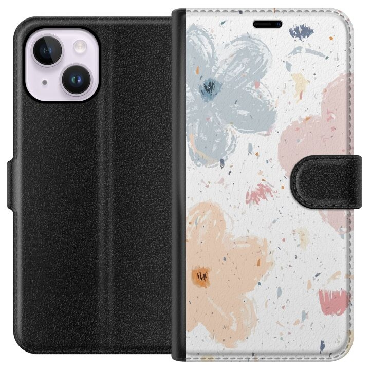 Portemonnee-hoesje voor Apple iPhone 14 Plus met Bloemen ontwerp in de groep SMARTPHONE & TABLETS / Mobielbescherming / Apple / iPhone 14 bij TP E-commerce Nordic AB (A50714)