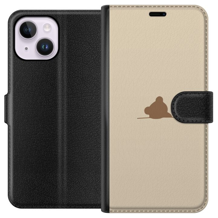 Portemonnee-hoesje voor Apple iPhone 14 Plus met Nalle ontwerp in de groep SMARTPHONE & TABLETS / Mobielbescherming / Apple / iPhone 14 bij TP E-commerce Nordic AB (A50722)