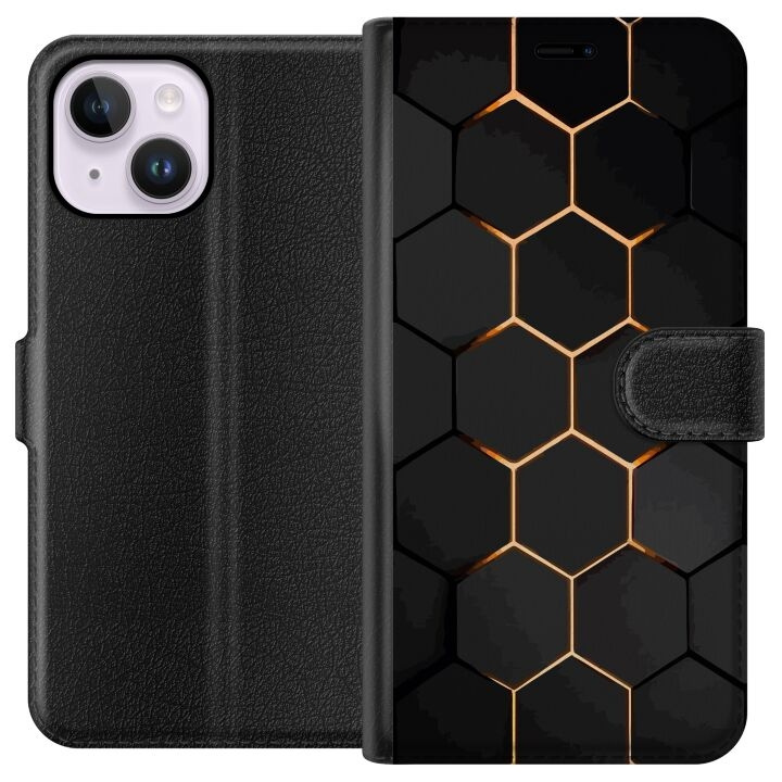 Portemonnee-hoesje voor Apple iPhone 14 Plus met Luxe Patroon ontwerp in de groep SMARTPHONE & TABLETS / Mobielbescherming / Apple / iPhone 14 bij TP E-commerce Nordic AB (A50727)