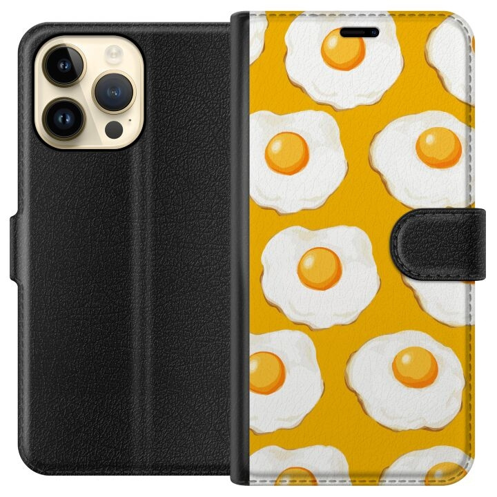 Portemonnee-hoesje voor Apple iPhone 14 Pro Max met Gebakken ei ontwerp in de groep SMARTPHONE & TABLETS / Mobielbescherming / Apple / iPhone 14 bij TP E-commerce Nordic AB (A50758)