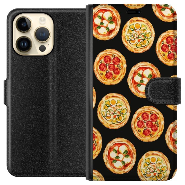 Portemonnee-hoesje voor Apple iPhone 14 Pro Max met Pizza ontwerp in de groep SMARTPHONE & TABLETS / Mobielbescherming / Apple / iPhone 14 bij TP E-commerce Nordic AB (A50769)