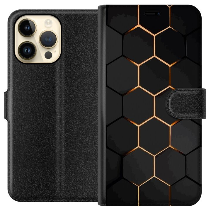 Portemonnee-hoesje voor Apple iPhone 14 Pro Max met Luxe Patroon ontwerp in de groep SMARTPHONE & TABLETS / Mobielbescherming / Apple / iPhone 14 bij TP E-commerce Nordic AB (A50781)