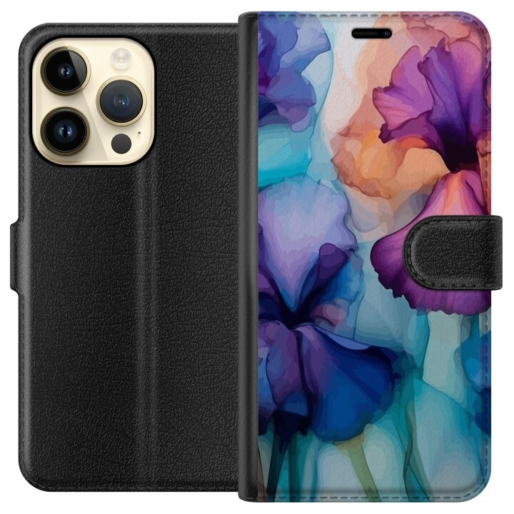 Portemonnee-hoesje voor Apple iPhone 15 Pro met Magische bloemen ontwerp in de groep SMARTPHONE & TABLETS / Mobielbescherming / Apple / iPhone 15 bij TP E-commerce Nordic AB (A50867)