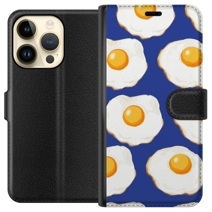 Portemonnee-hoesje voor Apple iPhone 15 Pro met Gebakken eieren ontwerp in de groep SMARTPHONE & TABLETS / Mobielbescherming / Apple / iPhone 15 bij TP E-commerce Nordic AB (A50870)