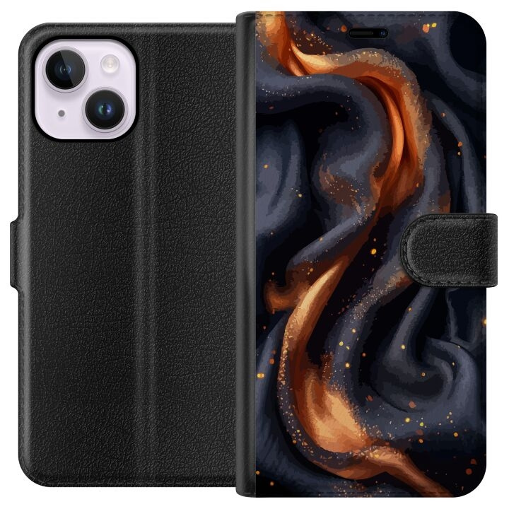 Portemonnee-hoesje voor Apple iPhone 15 Plus met Vurig zijde ontwerp in de groep SMARTPHONE & TABLETS / Mobielbescherming / Apple / iPhone 15 bij TP E-commerce Nordic AB (A50919)