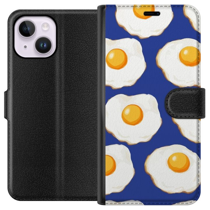 Portemonnee-hoesje voor Apple iPhone 15 Plus met Gebakken eieren ontwerp in de groep SMARTPHONE & TABLETS / Mobielbescherming / Apple / iPhone 15 bij TP E-commerce Nordic AB (A50924)