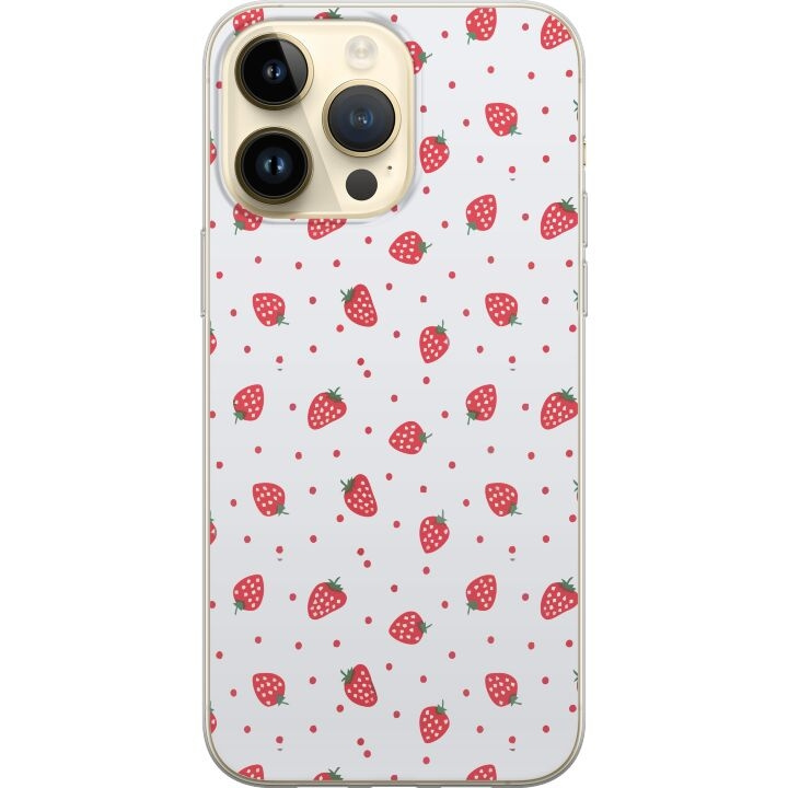 Mobiele hoes voor Apple iPhone 15 Pro Max met Aardbeien ontwerp in de groep SMARTPHONE & TABLETS / Mobielbescherming / Apple / iPhone 15 bij TP E-commerce Nordic AB (A51016)