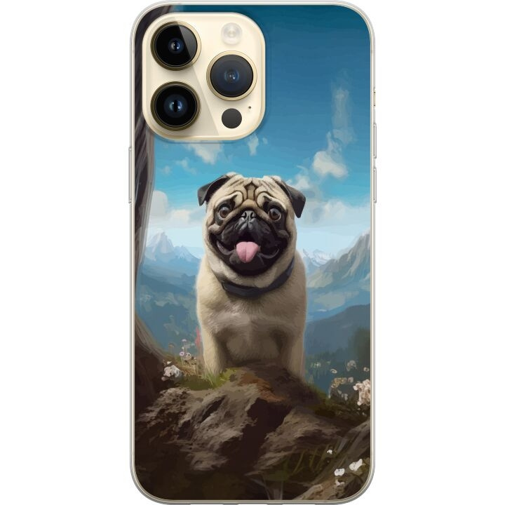 Mobiele hoes voor Apple iPhone 15 Pro Max met Blije Hond ontwerp in de groep SMARTPHONE & TABLETS / Mobielbescherming / Apple / iPhone 15 bij TP E-commerce Nordic AB (A51017)