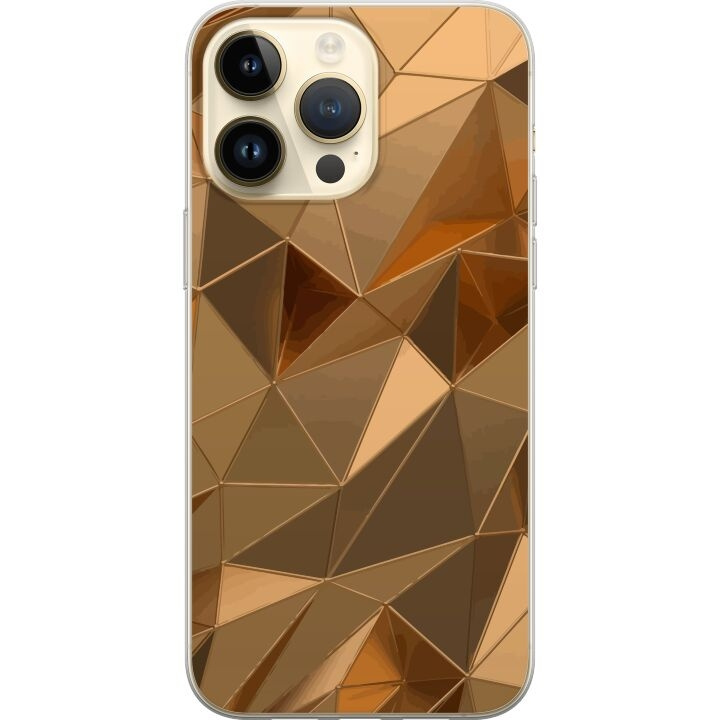 Mobiele hoes voor Apple iPhone 15 Pro Max met 3D Goud ontwerp in de groep SMARTPHONE & TABLETS / Mobielbescherming / Apple / iPhone 15 bij TP E-commerce Nordic AB (A51023)