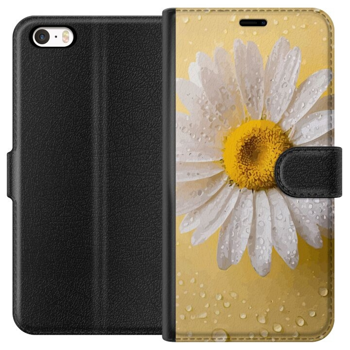 Portemonnee-hoesje voor Apple iPhone 5 met Porseleinbloem ontwerp in de groep SMARTPHONE & TABLETS / Mobielbescherming / Apple / iPhone 5/5S/SE bij TP E-commerce Nordic AB (A51080)