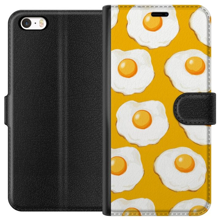 Portemonnee-hoesje voor Apple iPhone 5 met Gebakken ei ontwerp in de groep SMARTPHONE & TABLETS / Mobielbescherming / Apple / iPhone 5/5S/SE bij TP E-commerce Nordic AB (A51082)